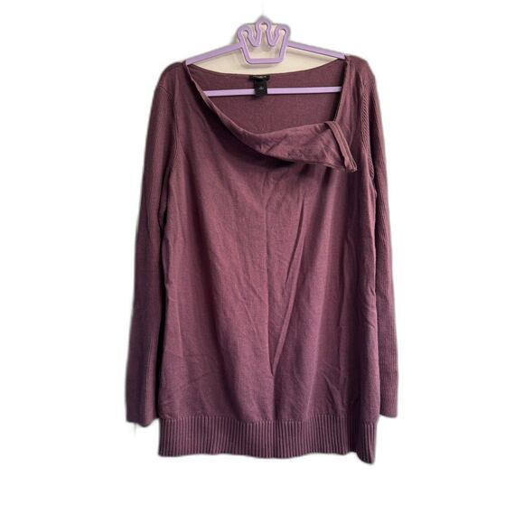 Ann Taylor Light Sweater XL Rose Pink, Zipper Detail - Picture 2 of 5